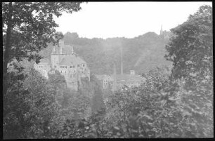 Kriebstein. Blick auf Burg Kriebstein und Schloss Ehrenberg