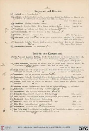Galanterien und Diverses (Nr. 498-507)