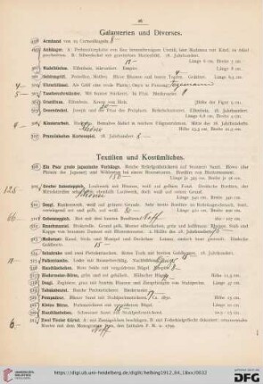 Galanterien und Diverses (Nr. 498-507)