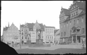 Wittenberg. Markt m.d. Denkmälern Luthers u. Melanchthons