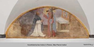 Szenen aus dem Leben des heiligen Dominikus : Dem heiligen Dominikus erscheint der kreuztragende Christus