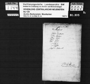 Paul Wranitzky: Sinfonia / a / Grand Orchestre / Due Violini / Due Viole / Due Oboe / Due Corni / Flauto / Fagotto / Bassi è Violoncelli / Del Sig. Wranizki / F-dur; Ms.ca. 1790.