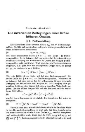 § 1. Problemstellung.
