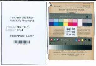 Entnazifizierung Robert Stubenrauch , geb. 06.09.1898 (Postmeister)