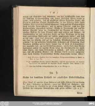 34. §. Rechte der deutschen Bischöfe bei päpstlichen Gesandschaften.