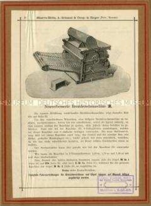 Neuverbesserte Breitdreschmaschine JK.