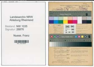 Entnazifizierung Franz Nuese , geb. 07.09.1901 (Bauarbeiter)
