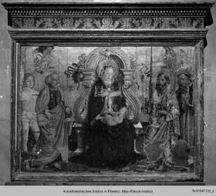 Madonna mit Kind und den Heiligen Sebastian, Petrus. Paulus und Domenikus