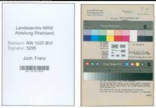 Entnazifizierung Franz Joch , geb. 01.01.1896 (Postschaffner)