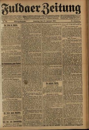Zweite Ausgabe vom Samstag, den 27. Februar 1915.