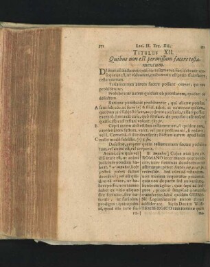 Titulus XII. Quibus non est permissum facere testamentum.