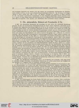 V. Die altchristliche Malerei seit Konstantin d. Gr.