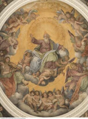 Freskenzyklus, Gottvater umgeben von Engeln