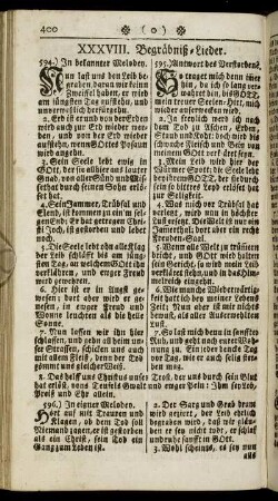 XXXVIII. Begräbniß-Lieder