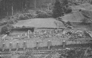 Erster Weltkrieg - "Kriegserinnerungen an Nordfrankreich und die Vogesen". "Friedhof in Michelbrun" (heute: Grandfontaine/Dép. Bas-Rhin)