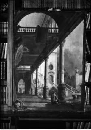 Capriccio mit Innenhof und Kolonnaden