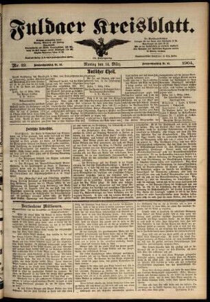 Ausgabe vom Montag, den 14. März 1904.