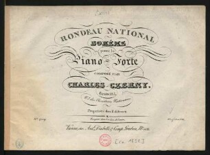 Rondeau National Bohéme : pour le Piano-Forte ; Oeuv: 183. ; No. 3 des Rondeaus Nationaus.