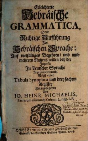 Hebräische Grammatica