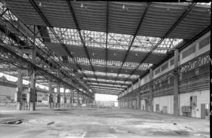 Dresden-Klotzsche, Flughafenstraße. Flughafen Dresden. Hangar 219. Innenansicht nach Norden