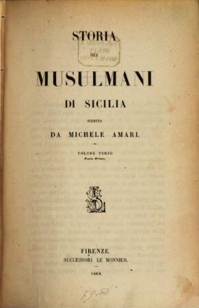 Storia dei Musulmani di Sicilia. 3,1