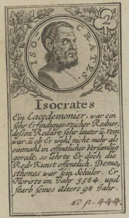 Bildnis des Isocrates
