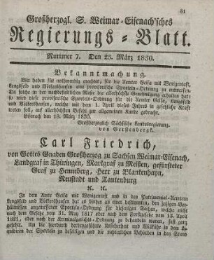 Nr. 7 : 23. März 1830