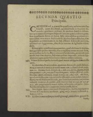 Secunda Quaestio Principalis.