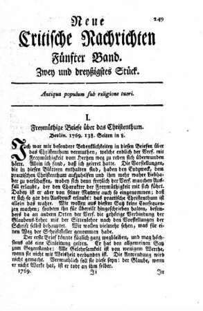 Zwey und dreyßigstes Stück.