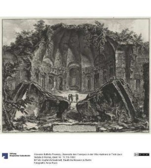 Überreste des Canopus in der Villa Hadrians in Tivoli (aus: Vedute di Roma)