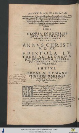 Annus Christi M.D.XX.
