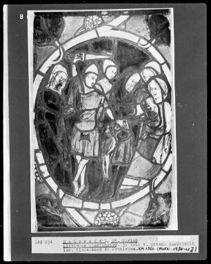 Mittleres Chorfenster mit Szenen aus dem Leben Jesu und Königs- und Prophetenreihe — Linke Fensterbahn mit Szenen aus Kindheit und Jugend Christi — Der Bethlehemitische Kindermord