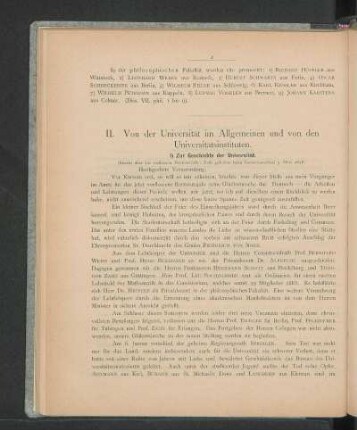 II. Von der Universität im Allgemeinen und von den Universitätsinstituten.