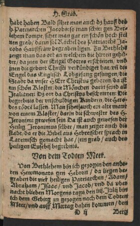 Von dem Todten Meer.