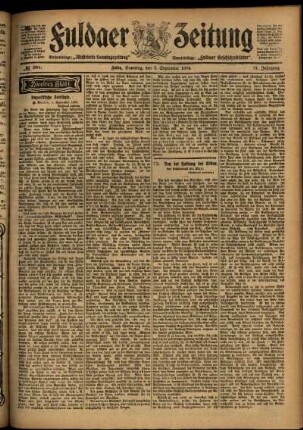 Zweite Ausgabe vom Samstag, den 03. September 1904.