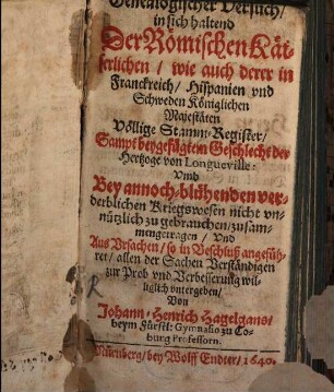 Genealogischer Versuch