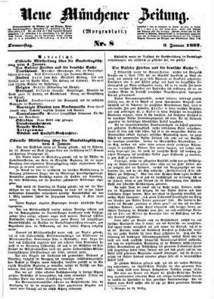 Neue Münchener Zeitung. Morgenblatt. 1862, 1 - 4