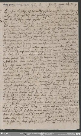 Eigenh. Brief von Dorothea von Schlegel an August Wilhelm von Schlegel mit NS v. Ludwig Emanuel Ernst, Pillnitz, 27.08.1808