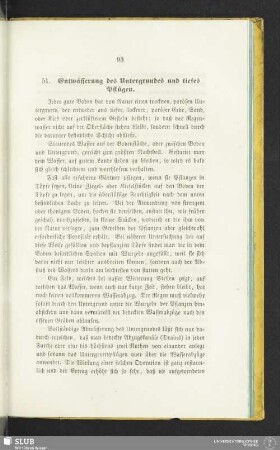 51. Entwässerung des Untergrundes und tiefes Pflügen