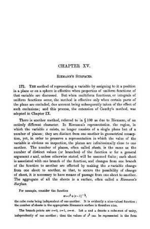 Chapter XV. Riemann's Surfaces.