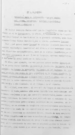 17-31, IV – La lengua