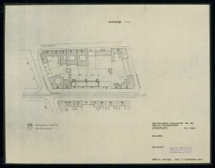 Wohn- und Geschäftshäuser Uhlandstraße 42, 43, 44, Berlin-Wilmersdorf: Lageplan 1:1000