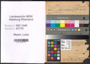 Entnazifizierung Luise Meyer , geb. 20.12.1907 (Lehrerin)