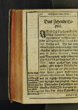 Das Zehende Capitel.