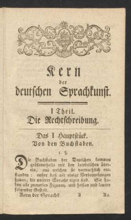 I Theil. Die Rechtschreibung.