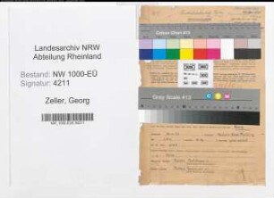 Entnazifizierung Georg Zeller, geb. 20.04.1892 (Schulleiter)