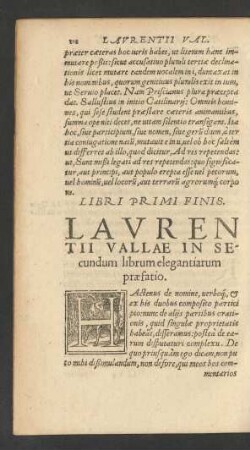 Laurentii Vallae In Secundum librum elegantiarum ...