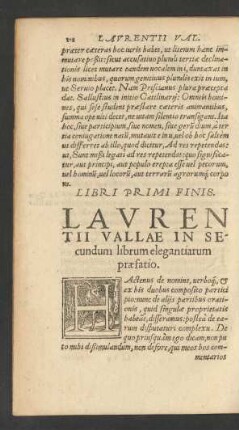 Laurentii Vallae In Secundum librum elegantiarum ...