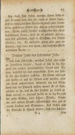 Drittes Jahr des Lehramtes Jesu