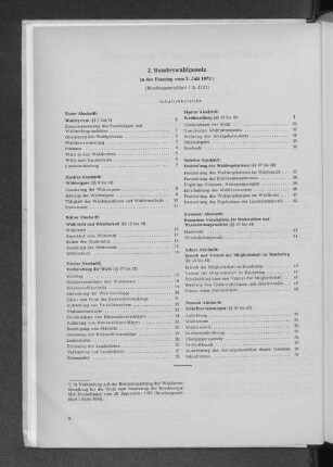 2. Bundeswahlgesetz in der Fassung vom 7. Juli 1972